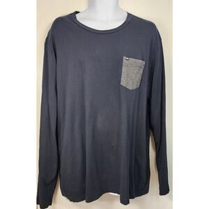 TravisMathew Long Sleeve Pocket T-Shirt Men's XXL Gray Pima‎ Cotton